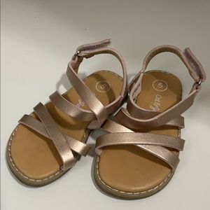 Cat & Jack Rose Gold sandals size 5